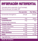 Creatina Monohidratada 300 g Munchies Lab | 60 Servicios | Sabor Natural | Rendimiento y Fuerza