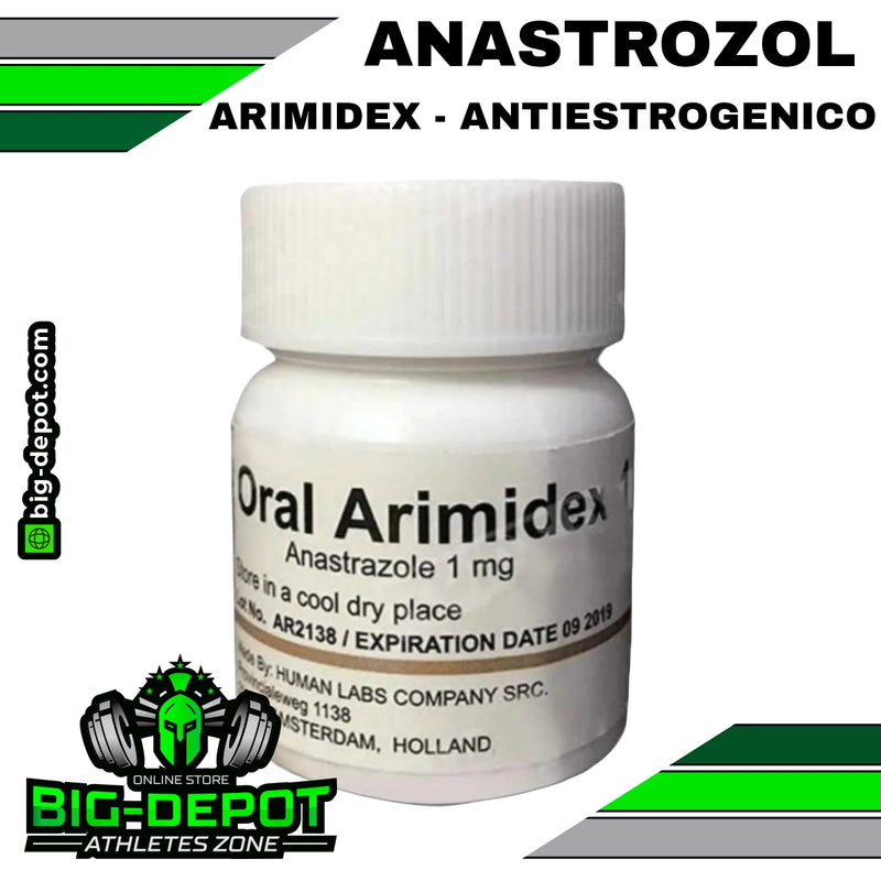 Oral Arimidex anastrozol 1mg Human Labs 30 tabletas Big Depot original