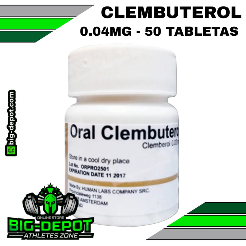 Clembuterol 0.04mg Human Labs 50 tabletas Big Depot original