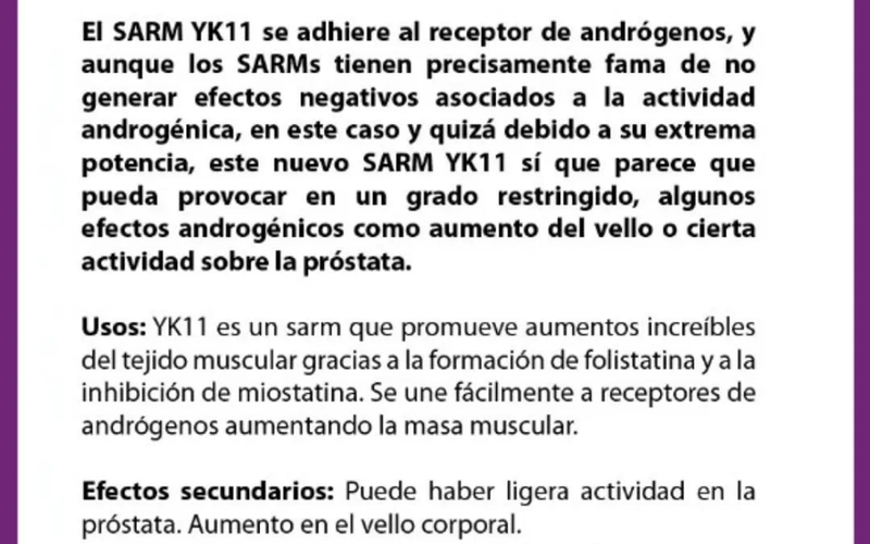 YK-11 (Inhibidor de Miostatina) 10mg / 80 Tabletas | SARMS SMART