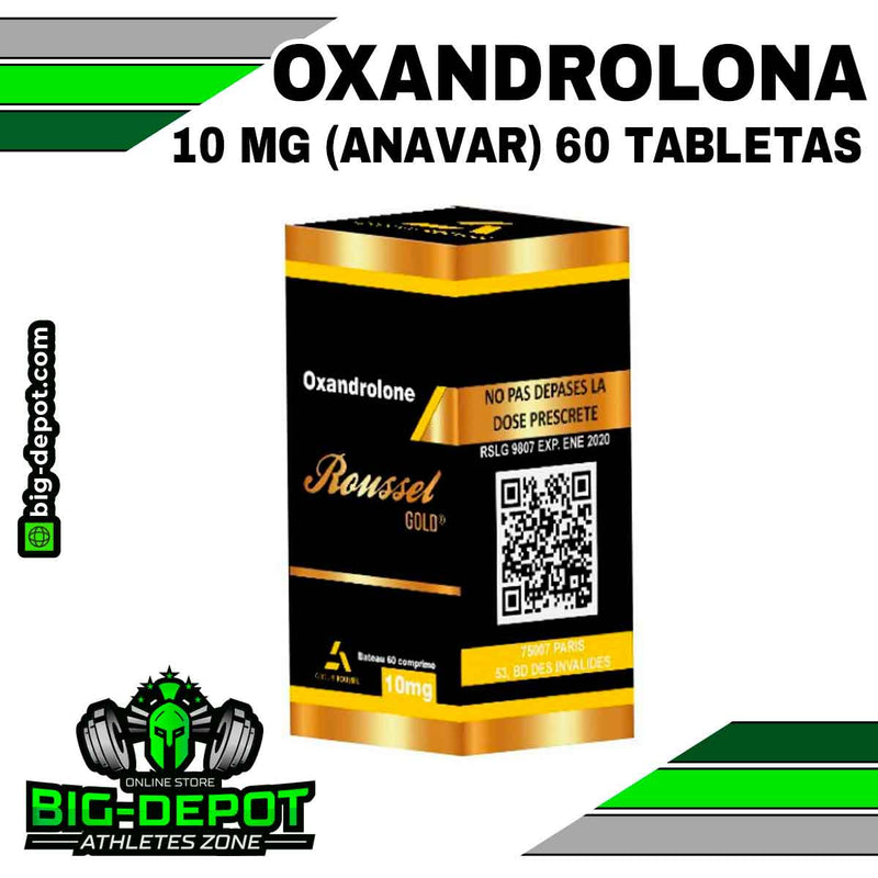 Oxandrolona 10 mg Anavar Roussel Uclar 60 tabletas Big Depot original
