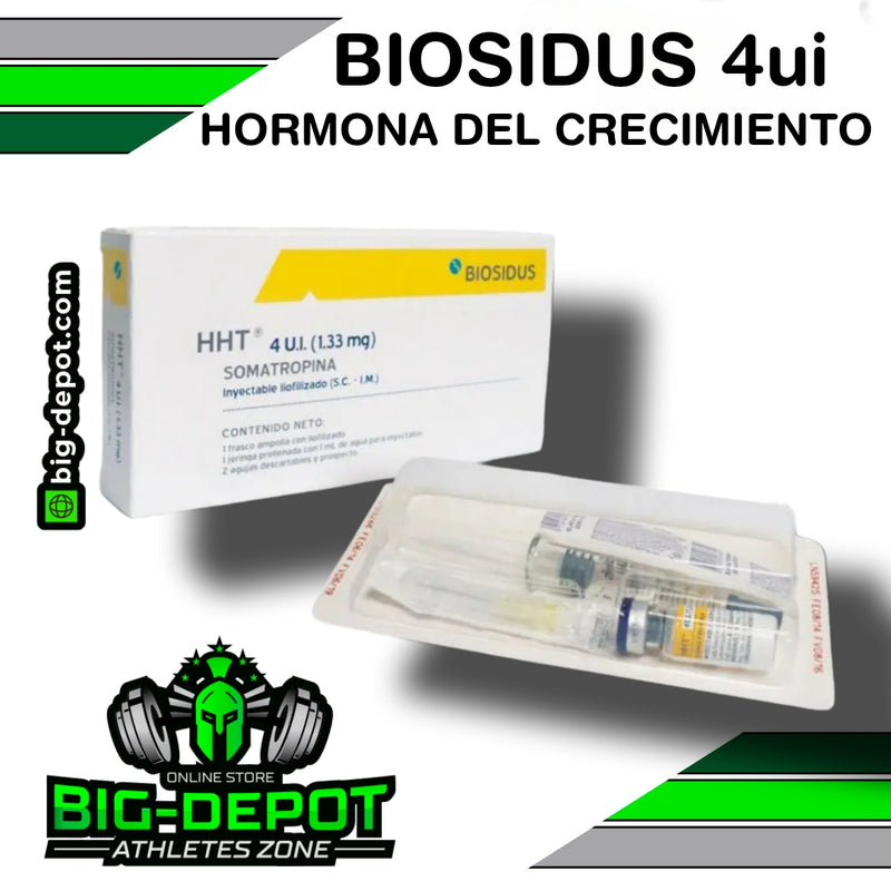 HORMONA DEL CRECIMIENTO BIOSIDUS  Somatropina 4 UI (1.33mg) / Calidad Farmaceutica