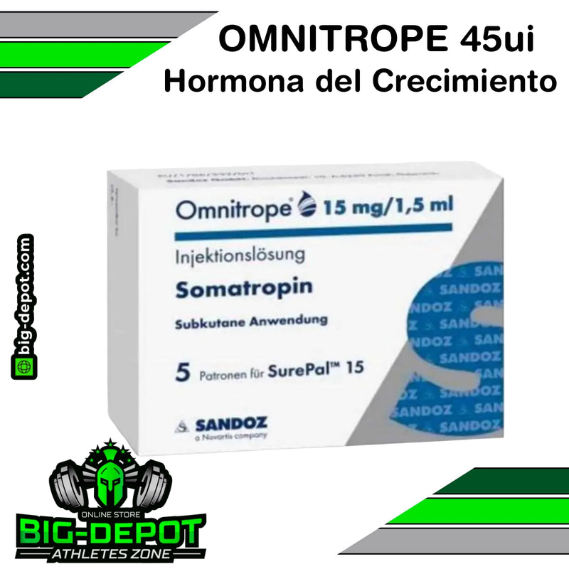 AGOTADA - OMNITROPE 15 mg / 1,5 mg / 45 UI / Calidad Farmacéutica | SANDOZ