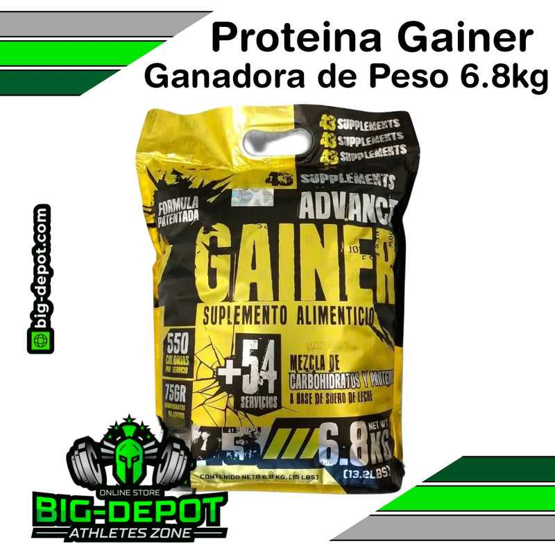 PROTEÍNA MASS GAINER (GANADORA DE PESO) | 6.8 KG | 54Servicios | 43 Suplements