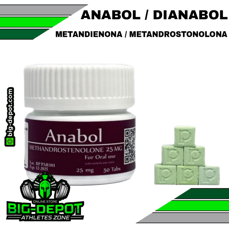 ANABOL 25 mg (Dianabol / Metandrostenolona) | 50 tabletas | ROTTERDAM PHARMACEUTICAL