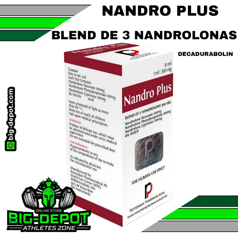 NANDRO PLUS 300 mg | decanoato de nandrolona + fenilpropionato de nandrolona + cipionato de nandrolona | 10 ML | ROTTERDAM PHARMACEUTICAL