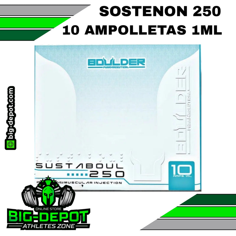 SUSTABOUL 250 - (Sostenon) KIT / Propionato 50mg + Isocaproato 50mg + Penilpropionato 50mg + Decanoato 150mg  10 AMPOLLETAS DE 1ML C/U | Boulder Pharmaceutical