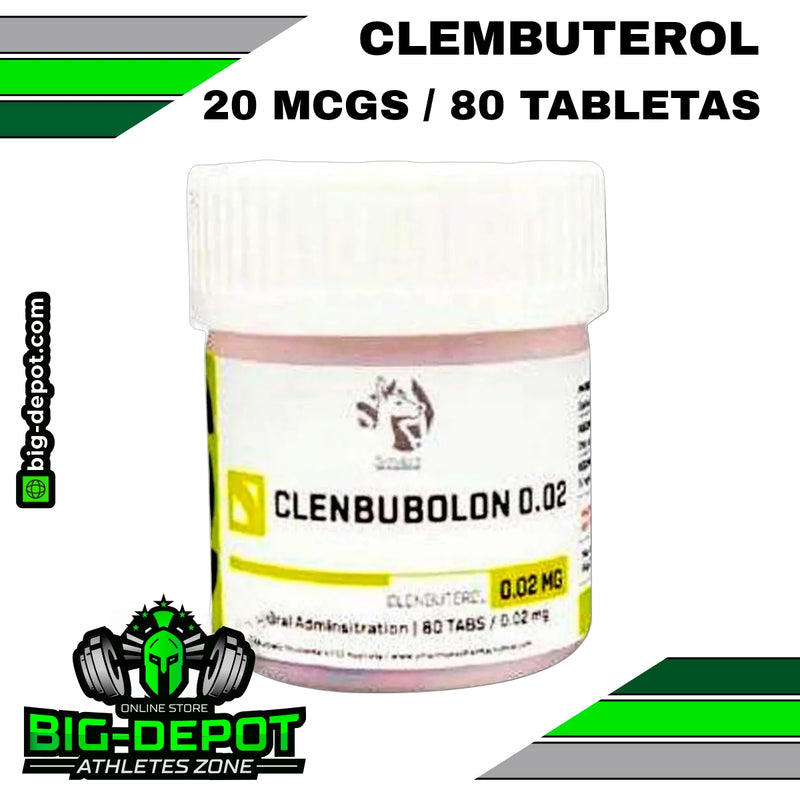 CLENBUBOLON 0.02 mg (Clembuterol)   | 80 TABLETAS | SMART PHARMACEUTICAL.