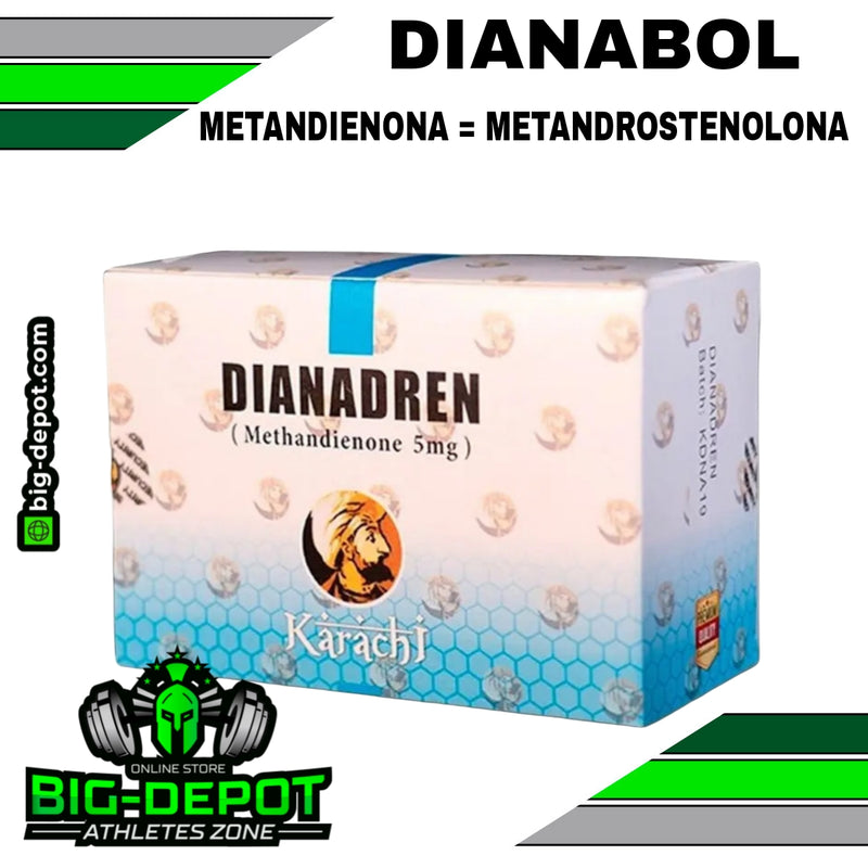 DIANADREN 5mg (DIANABOL) - Metandienona – 100 Tabs | KARACHI LABS