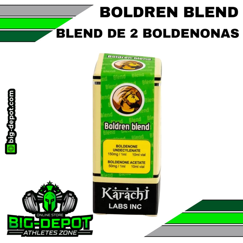 BOLDREN BLEND 150MG  COMBINACION DE 2 BOLDENONAS  150MG acetato de boldenona + 50mg de undelcilenato de boldenona – 10ml | KARACHI LABS