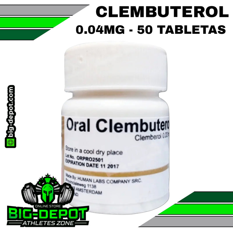 Clembuterol 0.04 mg 50  TABLETAS  | HUMAN LABS