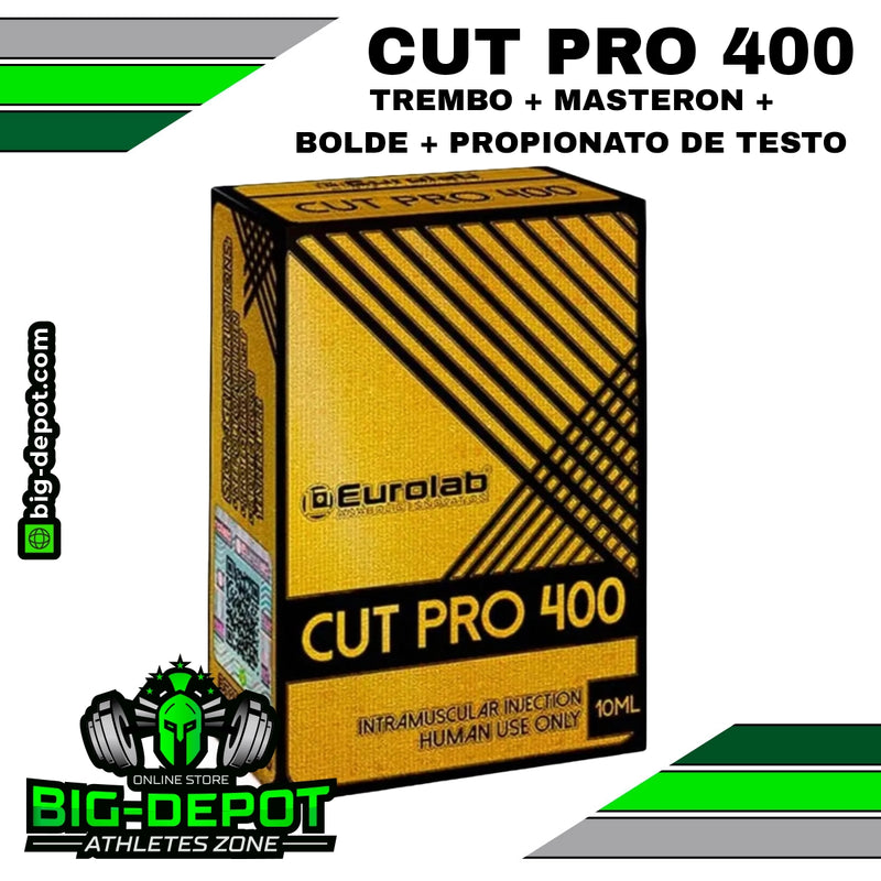 CUT PRO 400 -  Trenbolone Acetate 100 mg/ml, Drostanolone Propionate 100 mg/ml, Boldenone Undecylenate 100 mg/ml, Testosterone Propionate 100 mg/ml. | EUROLAB |