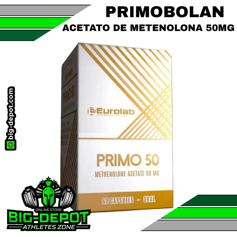 PRIMO 50 - PRIMOBOLAN - Methenolone Acetate 50mg - 60 CAPSULAS | EUROLAB |