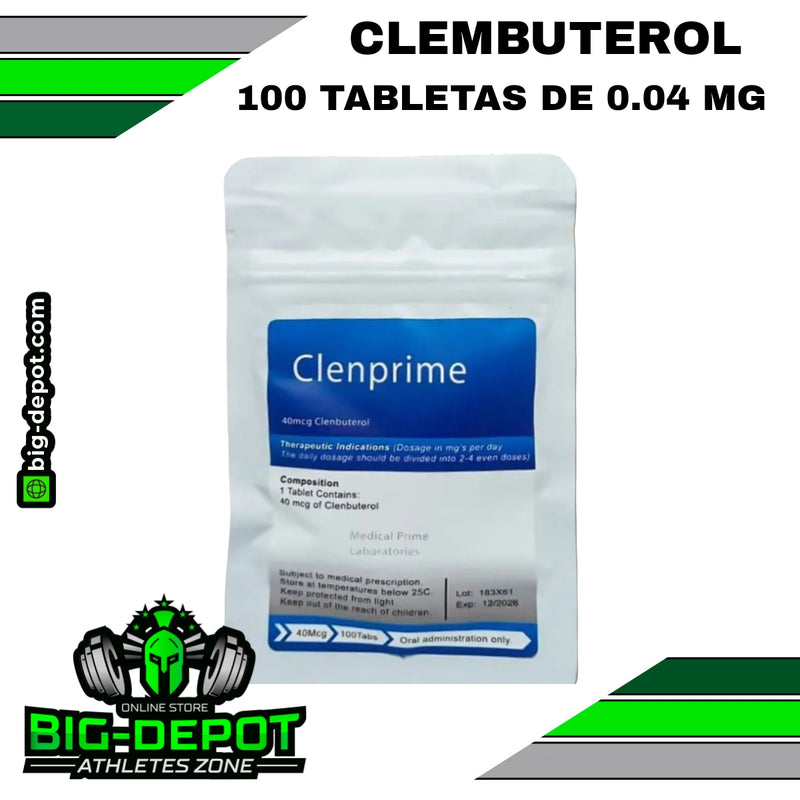 CLENPRIME (Clembuterol) 40 mcg  / 100 tabletas / Medical Prime