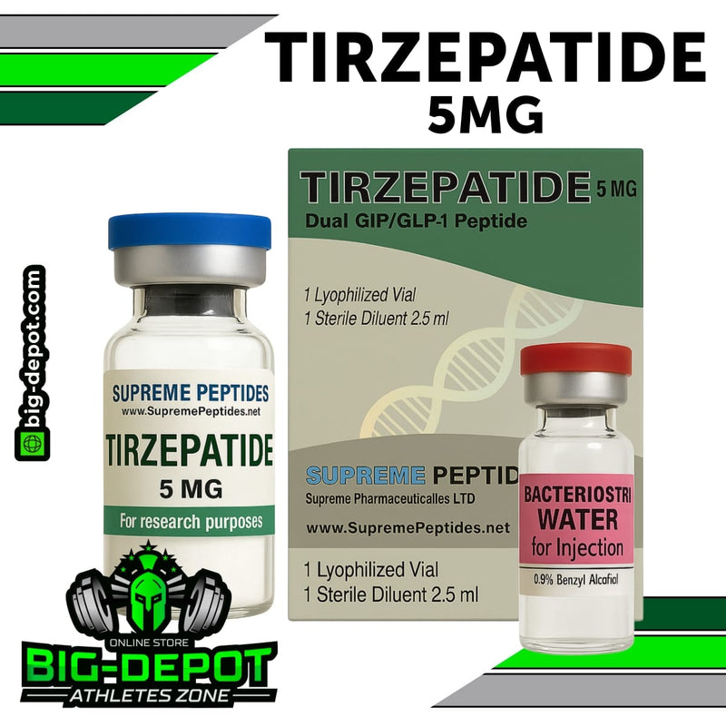 Tirzepatide 5 mg tirzepatide Supreme Peptides vial Big Depot original
