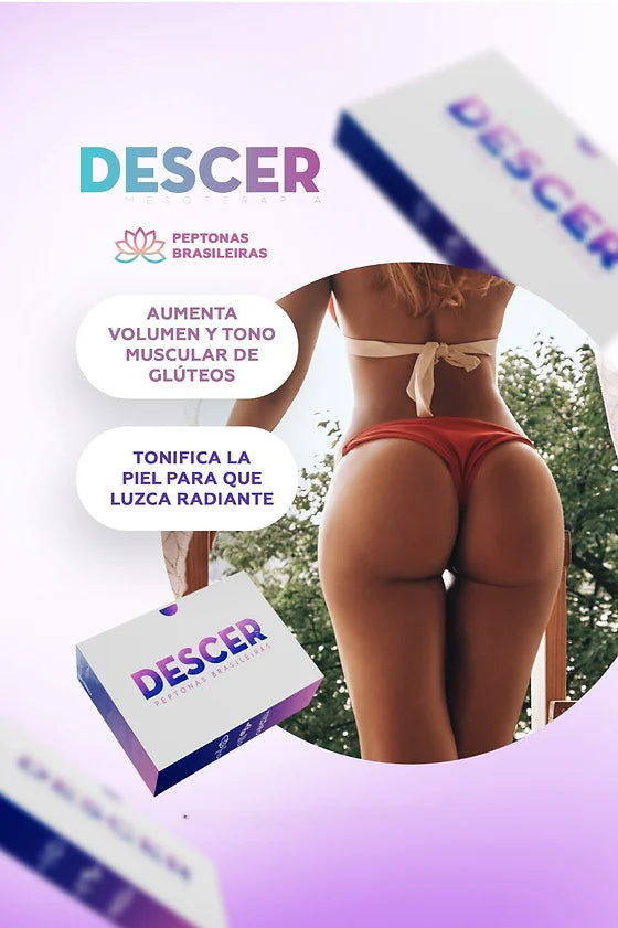 PEPTONAS BRASILEÑAS PARA GLUTEOS  - Crecimiento Muscular Local - ideal para glúteos, piernas, hombro y pecho DESCER