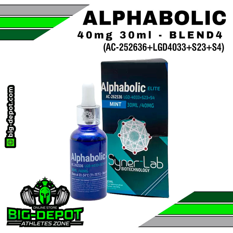 Alphabolic 40mg 30ml - BLEND4 (AC-252636+LGD4033+S23+S4) | SARMS SYNERLAB - SARM