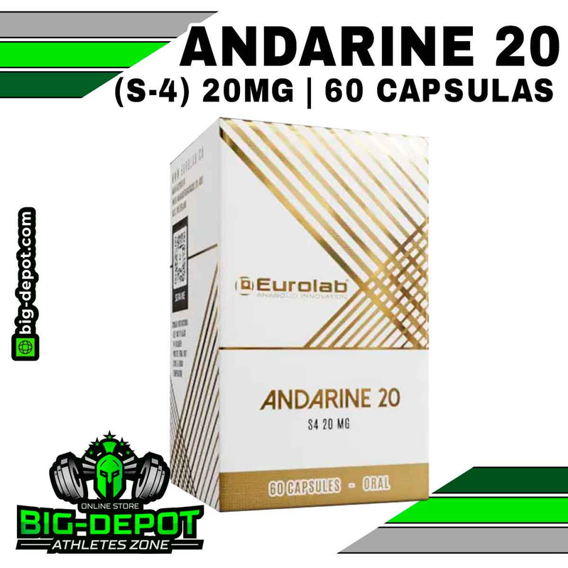 Andarine 20 mg S-4 Sarms Eurolab 60 cápsulas Big Depot original