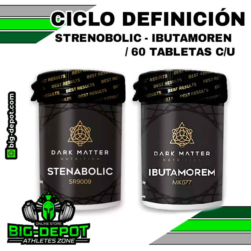 CICLO DEFINICIÓN - Stenobolic + Ibutamoren / 60 tabletas C/U | SARMS DARK MATTER - SARMS