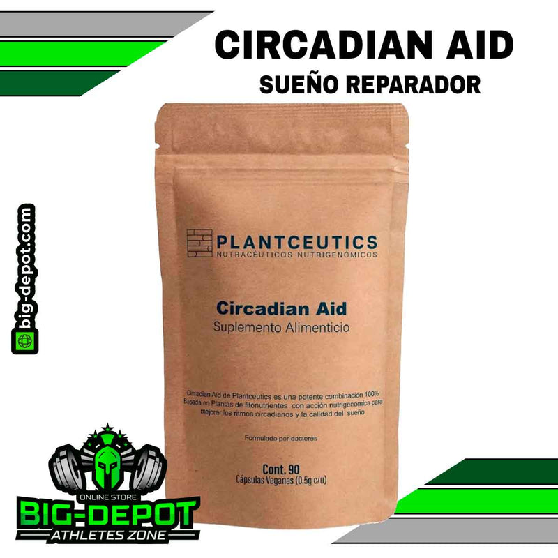 Circadian Aid - Promueve sueño reparador, regula los estados de vigilia y sueño (Ritmos Circadianos) 90 caps | PLANTCEUTICS -