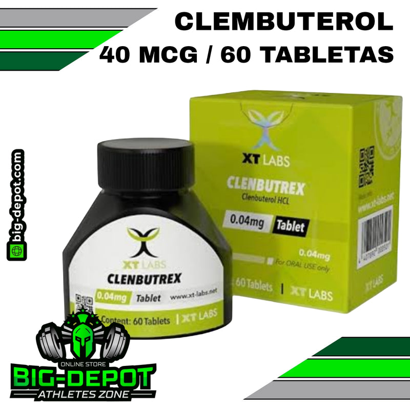 Clembutrex 0.04 mg Clenbuterol XT Labs 60 tabletas Big Depot original
