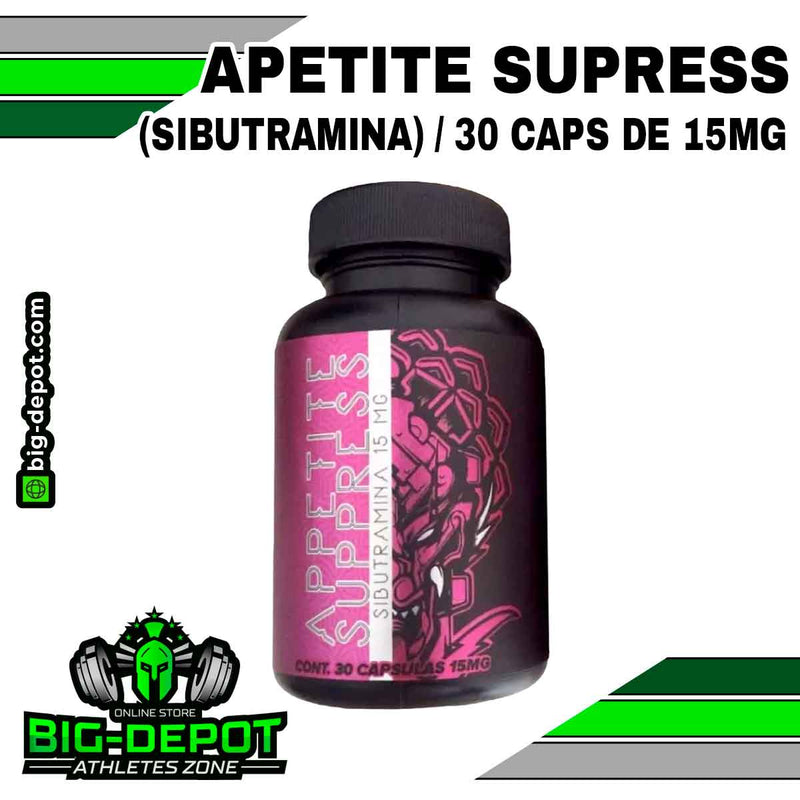 Apetite Supress 15 mg sibutramina Dragon Pharma 30 cápsulas Big Depot original
