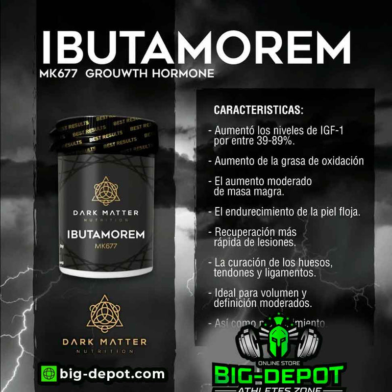 IBUTAMOREN (Ibutamorin / MK677) 60 tabletas (30 servicios de 2 TABS | 10 MG x TAB) | SARMS DARK MATTER - SARMS