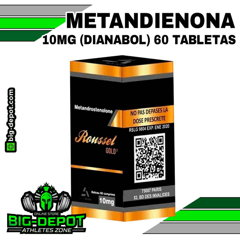 Metandienona 10 mg Dianabol Roussel Uclar 60 tabletas Big Depot original
