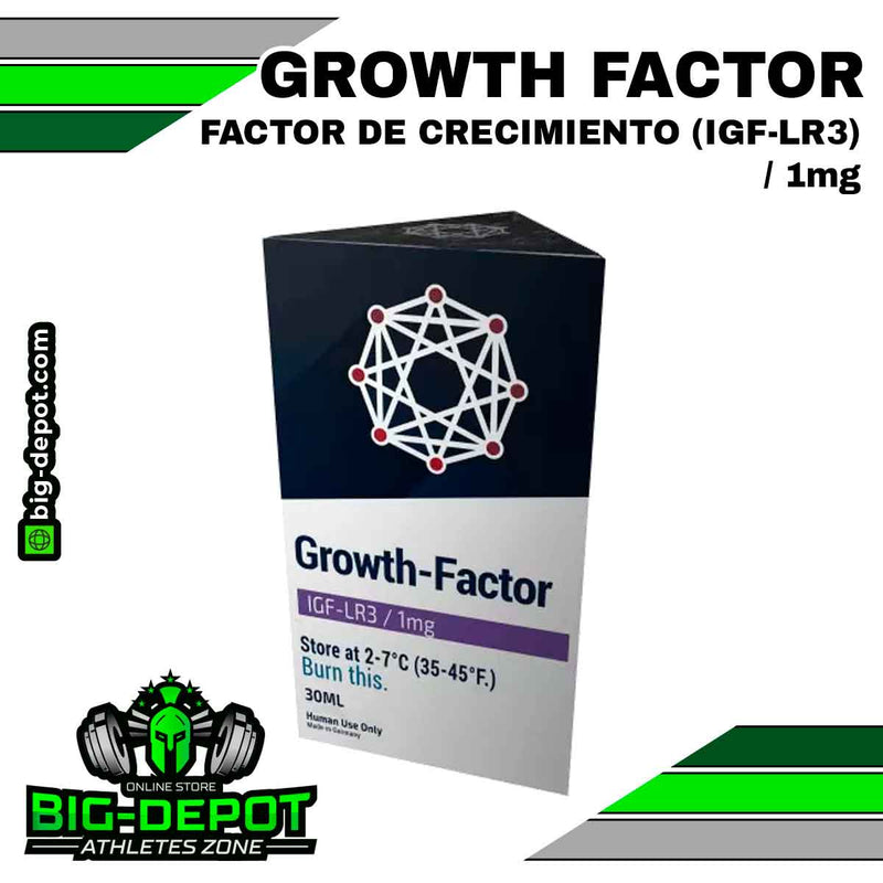 Péptido IGF-1 LR3 1 mg crecimiento muscular regeneración celular Péptidos Synerlab Big Depot original
