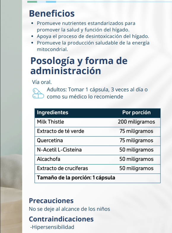 Hepato protect - Desintoxicación 90 capsulas - PLANTCEUTICS