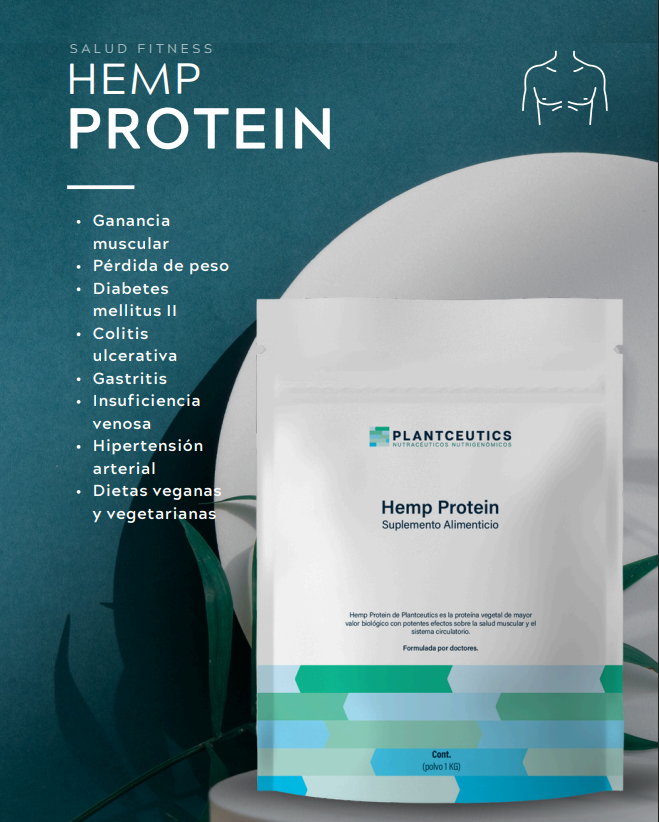 Hemp Protein  - Proteína Vegetal de alto valor biológico  - 1 kg  Salud Fitness 🏋️‍♂️🚴‍♀️💪  PLANTCEUTICS