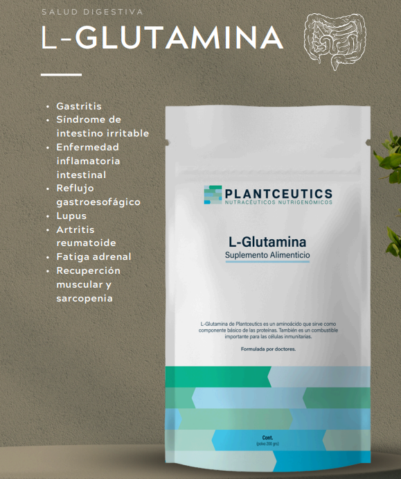 L-Glutamina - Salud gástrica, masa muscular  - 200 grm | PLANTCEUTICS