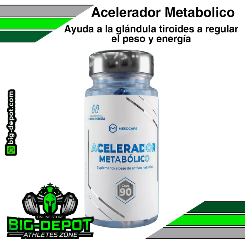 Acelerador Metabólico 90 cápsulas MesoCaps thyroid support natural Big Depot original
