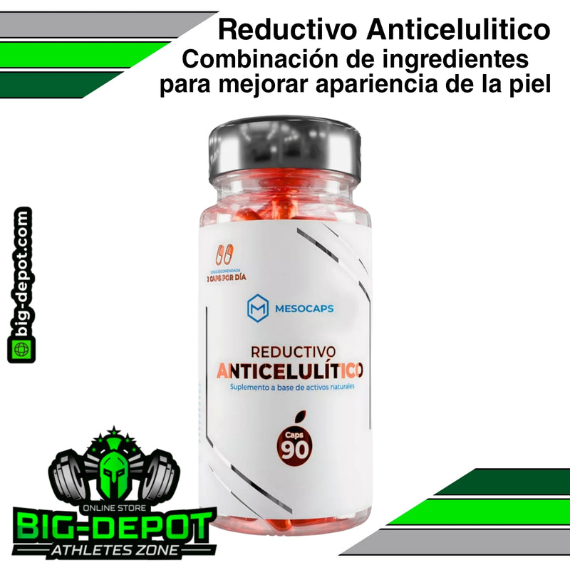 Reductivo anticelulitico 90 cápsulas mesocaps natural body sculpt formula Big Depot original

