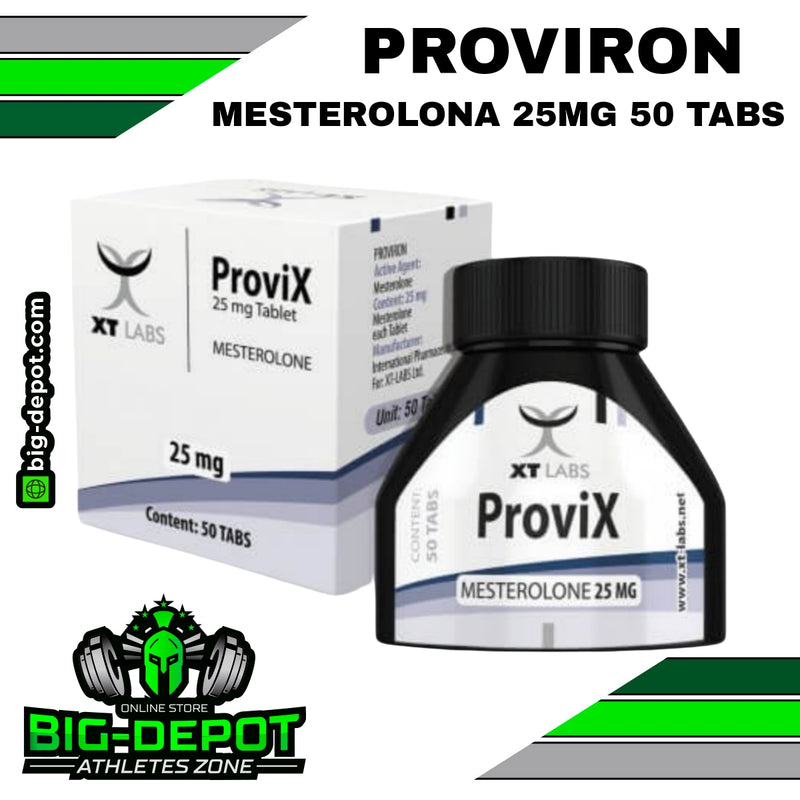 Provix 25 mg Proviron Mesterolona XT Labs 50 tabletas Big Depot original
