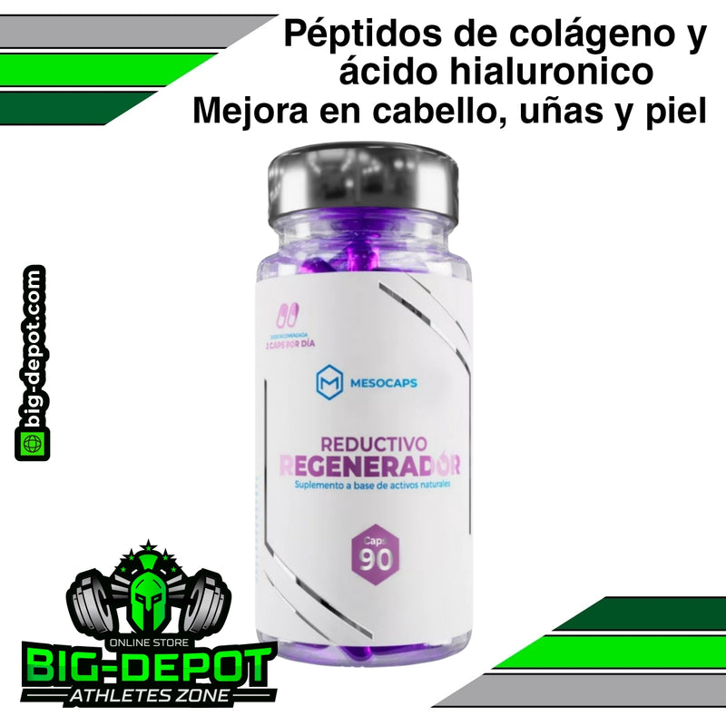 Reductivo regenerador 90 cápsulas mesocaps beauty regeneration complex Big Depot original
