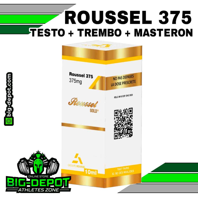 ROUSSEL 375 (TREMBO ENANTATO 100MG + TREMBOLONA ACETATO 100MG + PRIMOBOLAN 100MG + 75MG FENILTESTOSTERONA | ESTEROIDES ROUSSEL UCLAR - esteroides