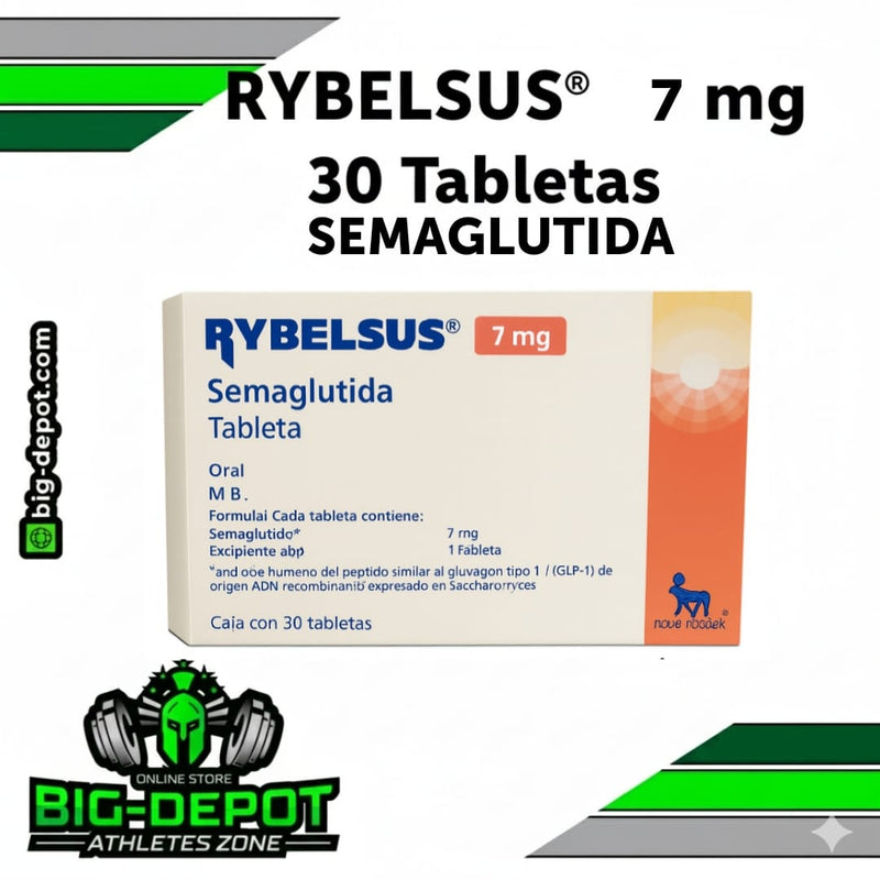 Rybelsus 7 mg semaglutida Novo Nordisk 30 tabletas Big Depot original

