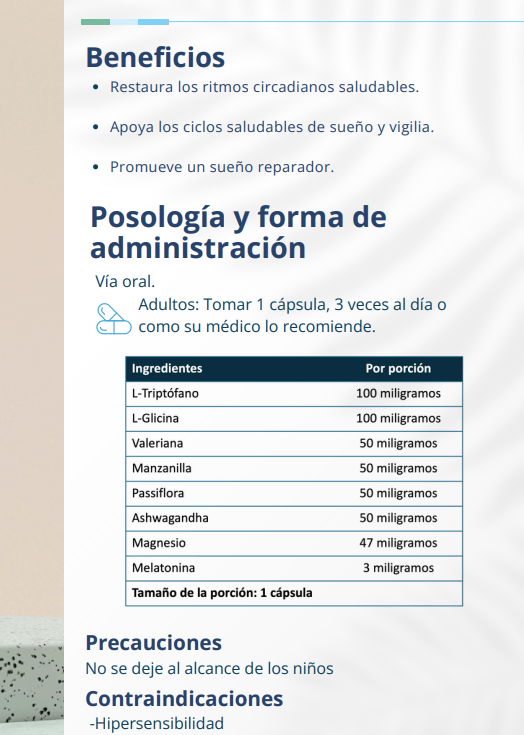 Circadian Aid - Promueve sueño reparador, regula los estados de vigilia y sueño (Ritmos Circadianos)  90 caps | PLANTCEUTICS