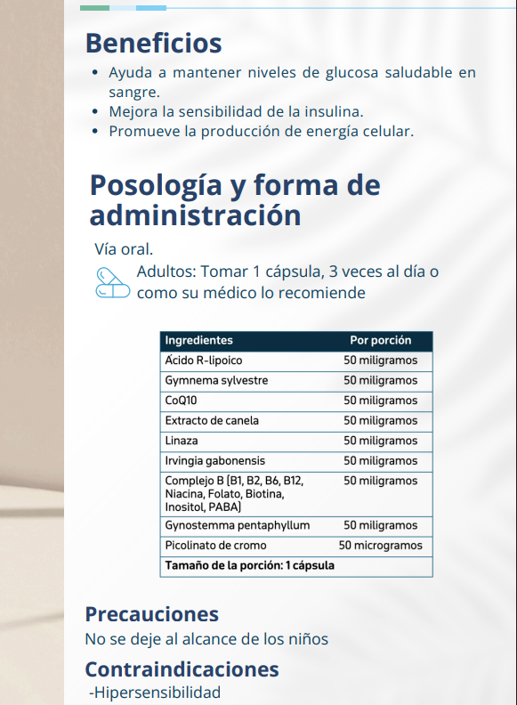 Glycemic Control - Control de glucosa en sangre 🍬 - 90 capsulas - PLANTCEUTICS