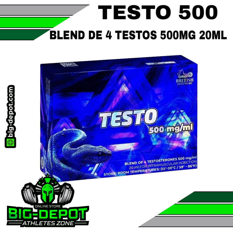 Testo 500mg Blend de 4 Testosteronas British Dispensary 20ml Big Depot original

