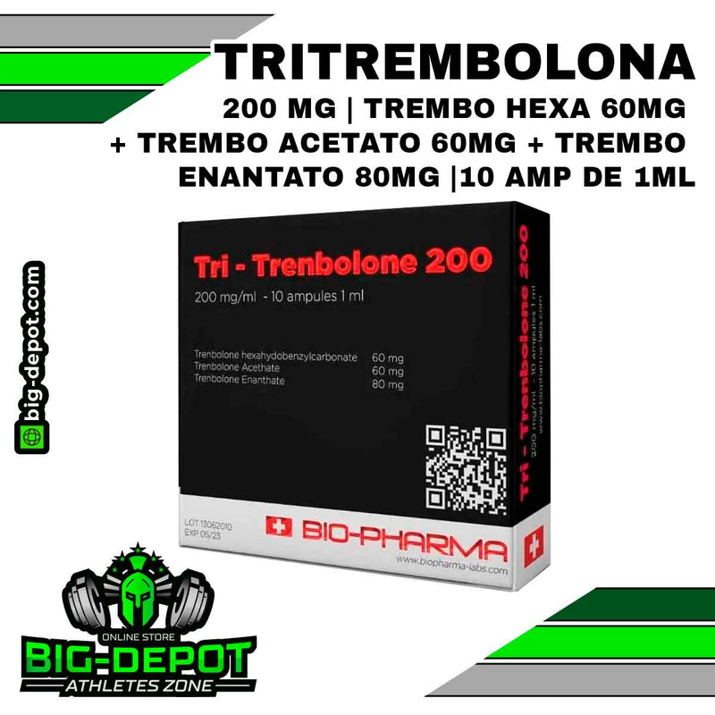 Tritrembolona 200 mg trembolona mix Biopharma 10 ampolletas Big Depot original