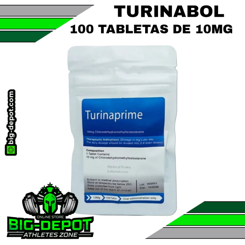 TurinaPrime turinabol 10 mg 100 tabletas Medical Prime Big Depot original