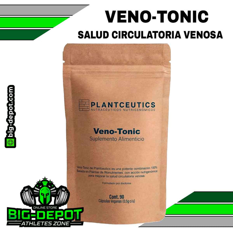 Veno-Tonic - Mejora la salud circulatoria venosa, propiedades veno-protectoras evita retención de líquidos MEJORA LA SALUD CIRCULATORIA VENOSA 90 capsulas | PLANTCEUTICS -