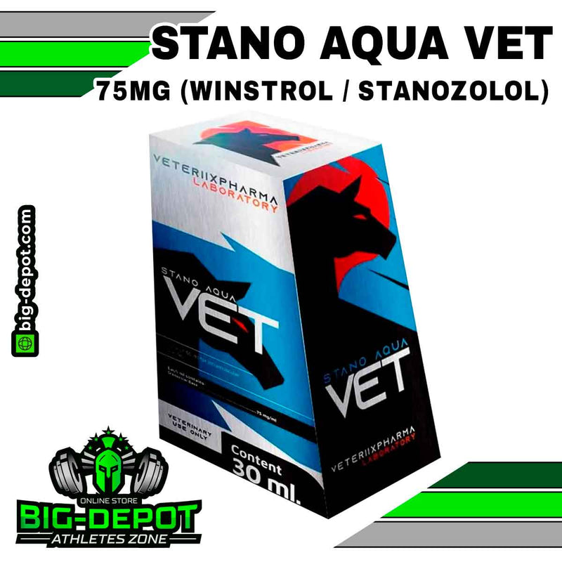 Stano Aqua Vet 75 mg winstrol stanozolol base agua Veter IIX Pharma Laboratory 50 ml Big Depot original