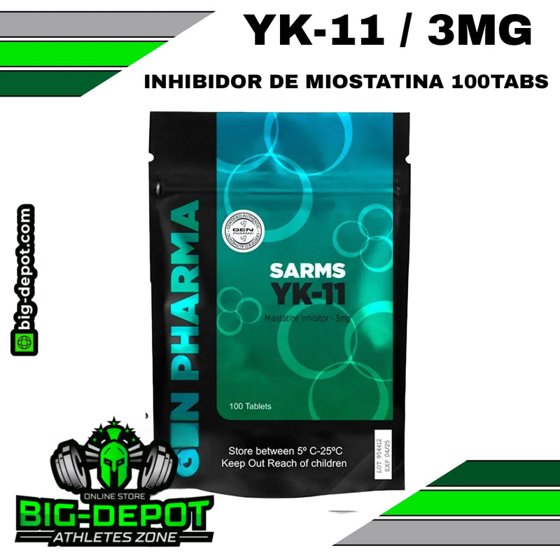 YK-11 3 mg inhibidor miostatina Gen Pharma 60 tabletas Big Depot original