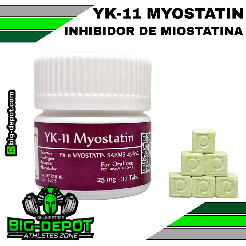 YK-11 Myostain 25 mg inhibidor miostatina SARMS Rotterdam Pharmaceutical 30 tabletas Big Depot original
