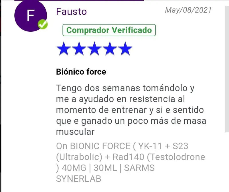 BIONIC FORCE ( YK-11 + S23 (Ultrabolic) + Rad140 (Testolodrone ) 40MG | 30ML | SARMS SYNERLAB - SARM