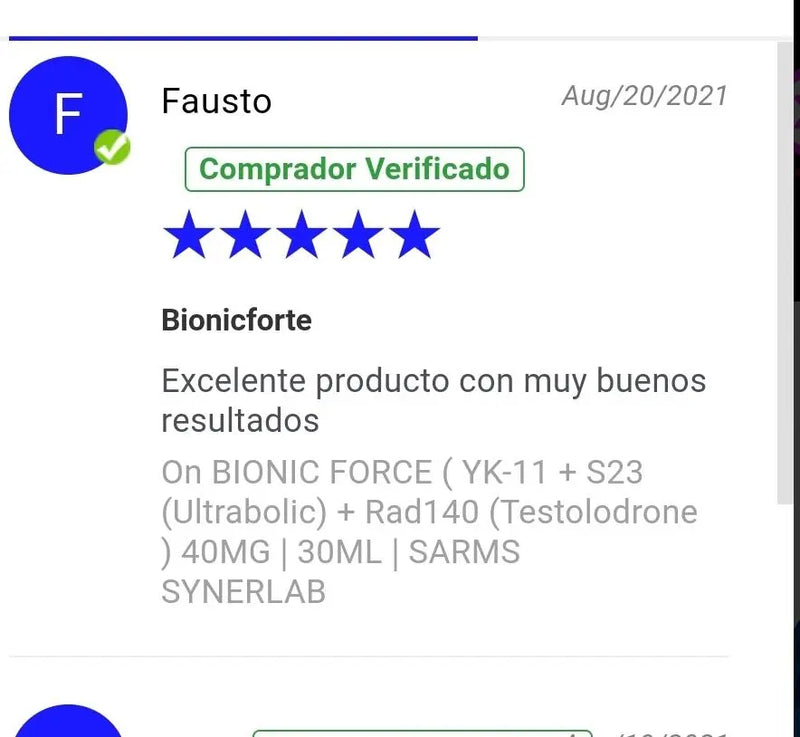 BIONIC FORCE ( YK-11 + S23 (Ultrabolic) + Rad140 (Testolodrone ) 40MG | 30ML | SARMS SYNERLAB - SARM