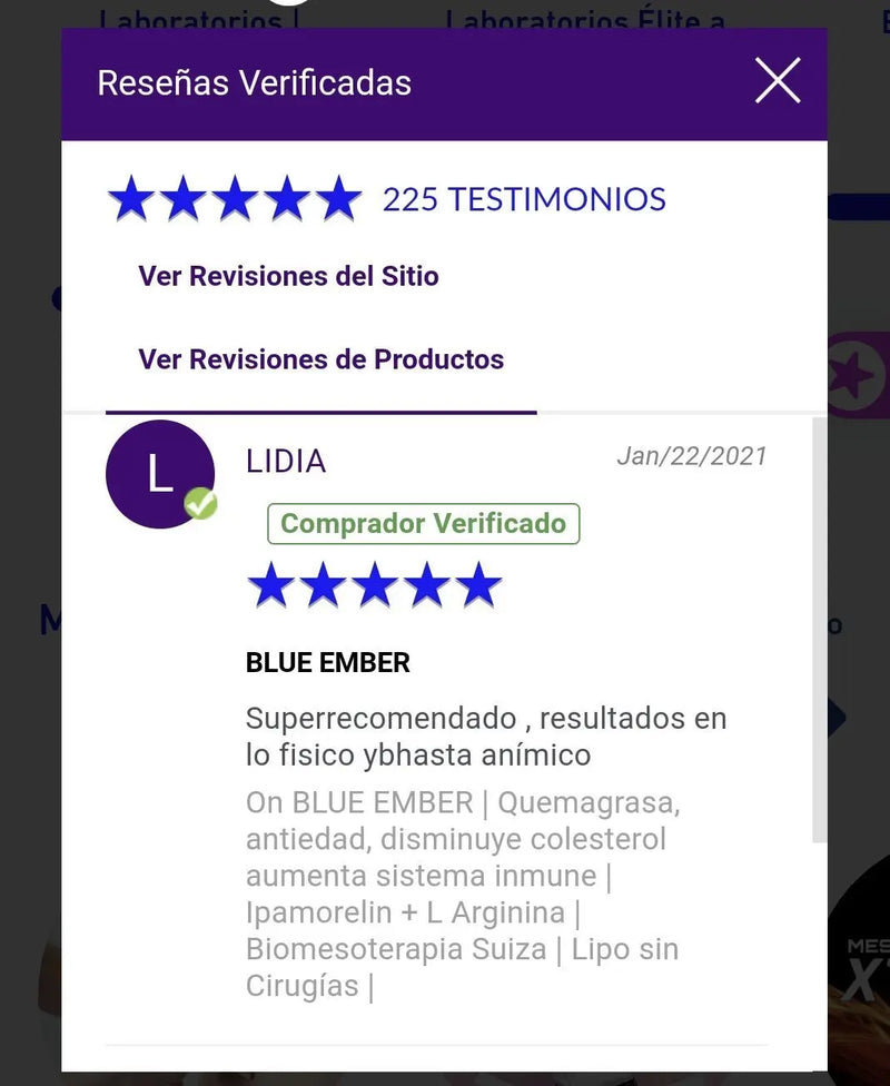 BLUE EMBER | Quemagrasa, antiedad, disminuye colesterol aumenta sistema inmune y mejora tu estado de animo | Ipamorelin + L Arginina | Biomesoterapia Suiza | Lipo sin Cirugías | - mesoterapia